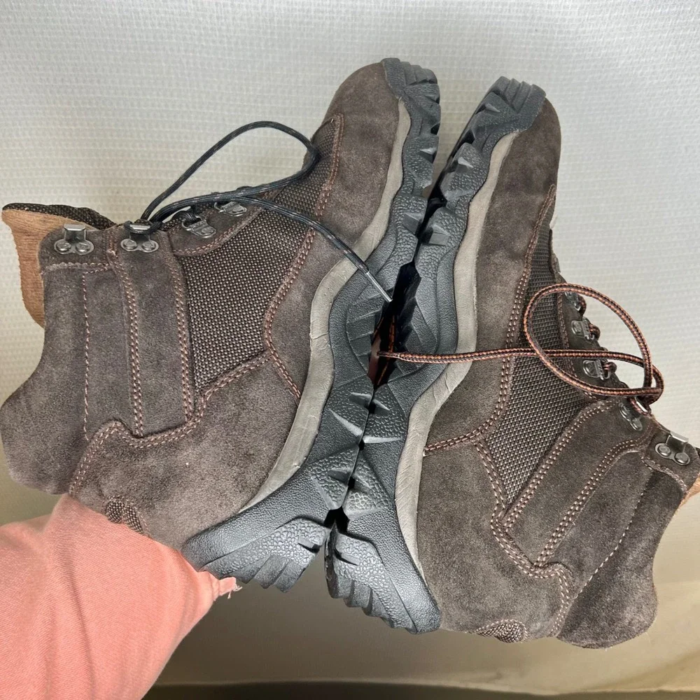 Rocky Gore-Tex‎ Brown Suede Mesh Hiking Boots Mens 12 M Waterproof Lug Sole H040